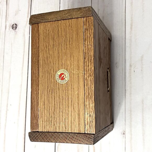 Vintage Good Wood Rustic Country Wooden Wall Mount Farmhouse Recipe Box New! - Picture 11 of 14